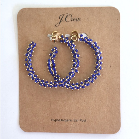 J. Crew Beaded Hoop Earrings - Picture 3 of 4